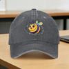 Happy Singing Bee with Flowers and Music Notes Casual Baseball Cap Kpop Rock Hats Summer High Quality Unisex Snapback Cap