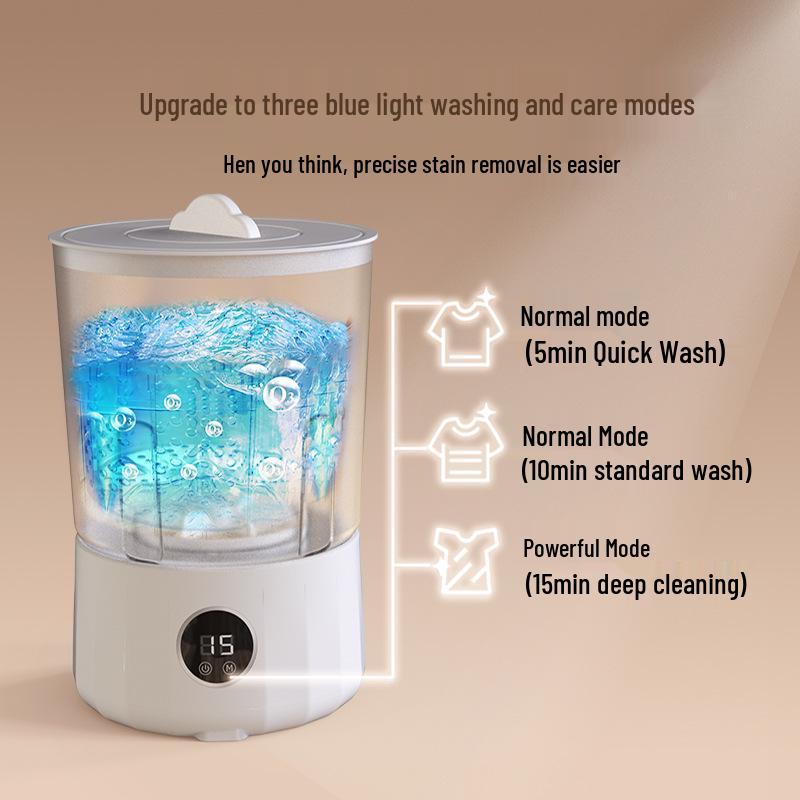 Compact Foldable Washing Machine for Underwear and Socks, 2L Capacity - Ideal for Dorms and Travel