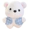 New Cute Plaid Bear Plush Toy Bag Hanging Ornament Keychain Grab Machine Doll Doll Gift
