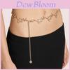 Metal Elegant Ladies Waist Chain With Carved Design For Summer Fashion Accessory