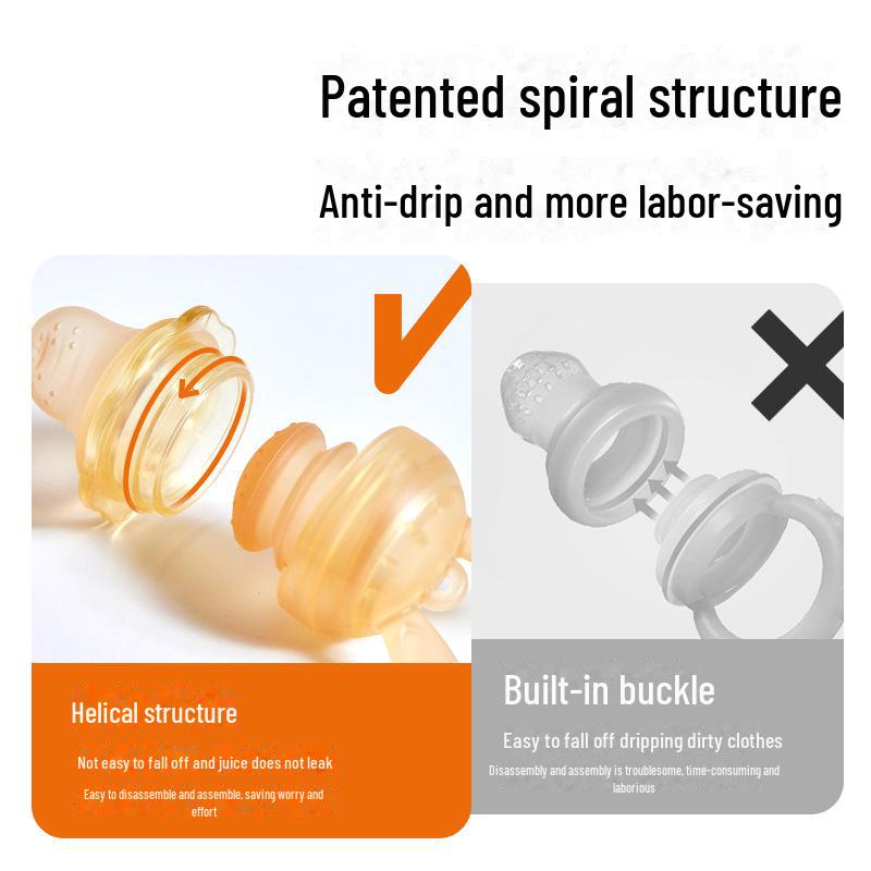 Baby Elephant Silicone Teether & Feeder: Fruit & Veggie Molar Stick