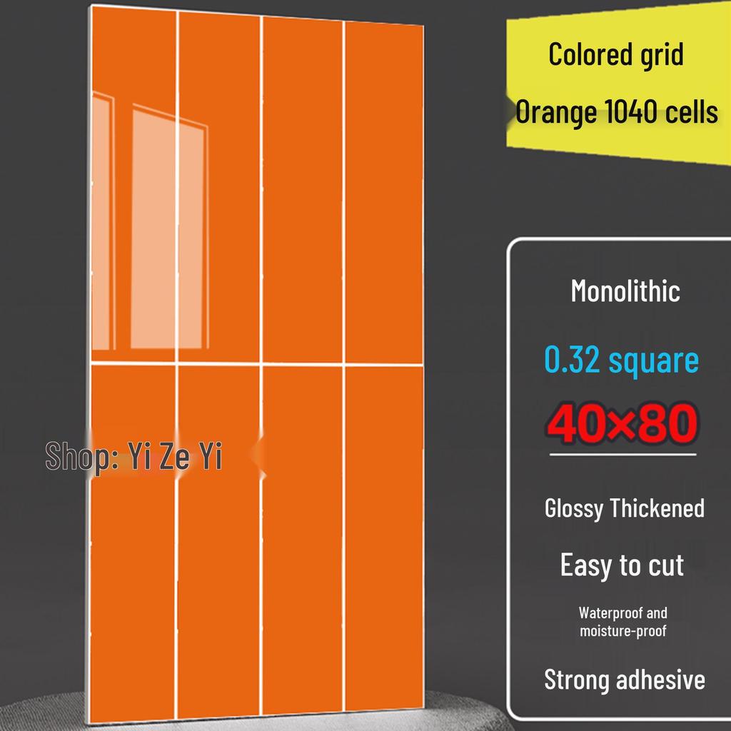 Imitation Tile Aluminum Composite PVC Self-Adhesive Kitchen Oil-Proof Wall Sticker and Wainscoting Panel.