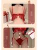 Yiyue Red New Year Christmas Bodysuit Lingerie Sleepwear 1105
