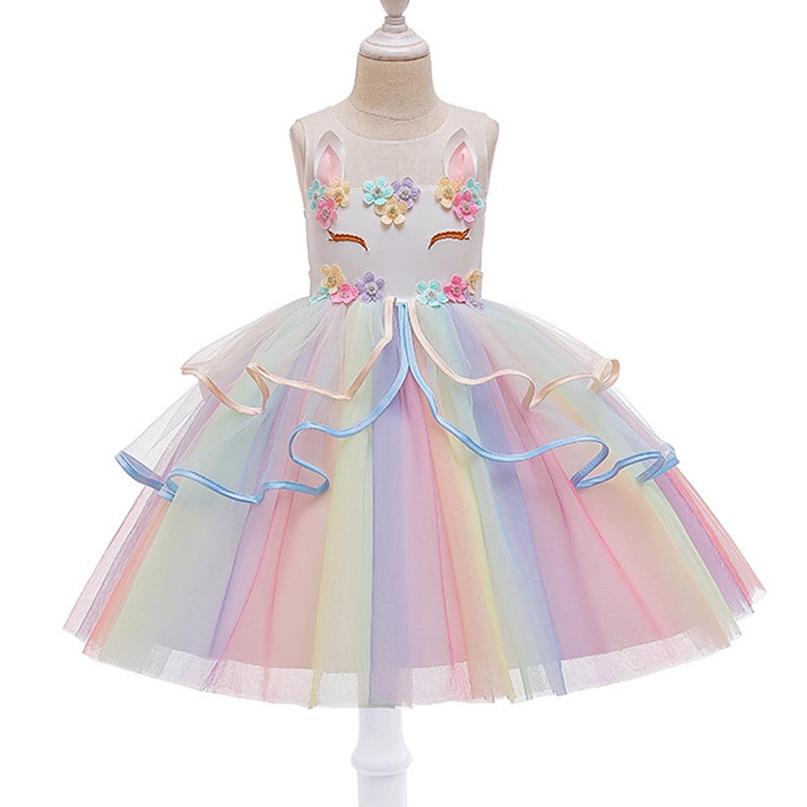 

Платье принцессы для девочек для выступления 160 белый