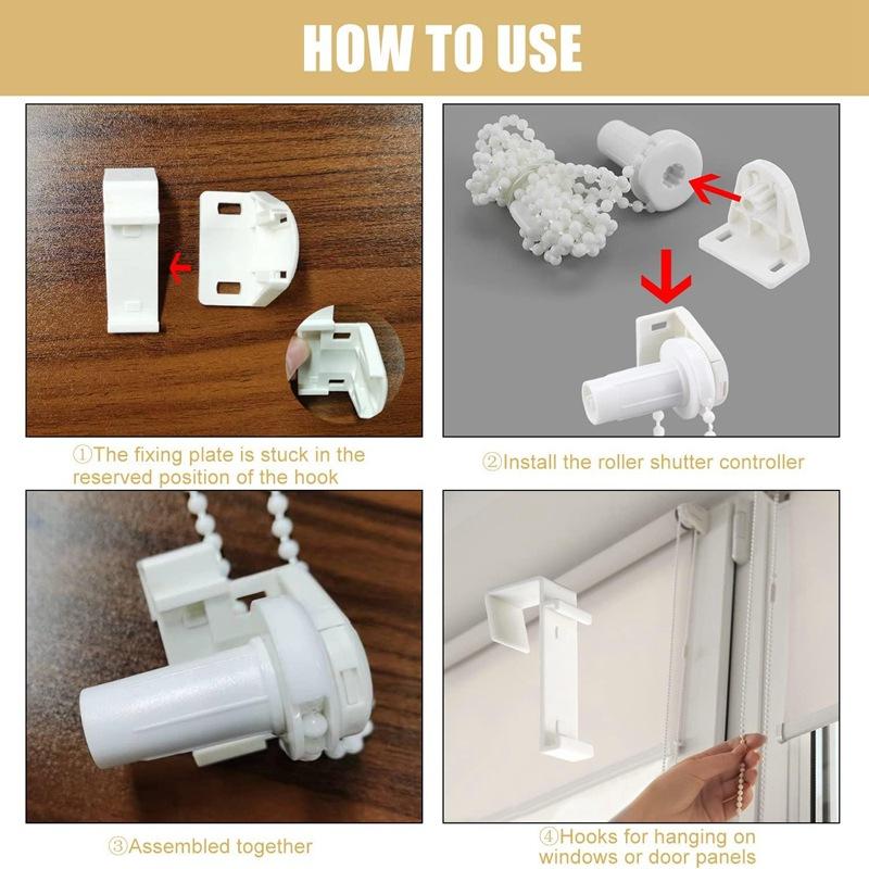 2M 17Mm Roller Blind Fittings Kit Brackets Beaded Chain Spares Controller Set Replacement Window Blind Parts