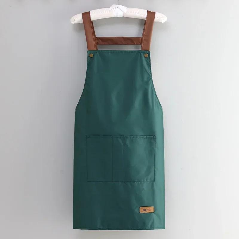 Resistant Dirt Apron Waterproof and Oil Resistant Household Kitchen Cooking Fashion Apron Adult Work Clothes Kitchen Accessories