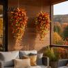 No Watering Faux Plants Fall Artificial for Hanging UV-Resistant Flowers Weather Resistant Outdoor Trailing Vines Autumn Porch Front Door Decoration