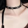 Harajuku Star Pentagrams Rivet Leathers Choker for Women Sweet Trend Bracelet