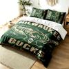 Milwaukee Bucks 3pc Duvet Cover Set Simple Modern Bedding Set Wrinkle Resistant Soft Fabric All Season Use a Perfect Gift
