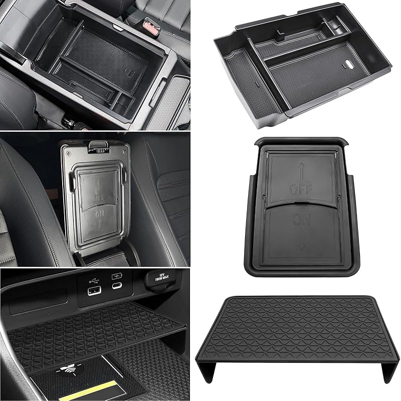 3PCS Center Console Organizer for Honda 2023 2024 2025 CRV Accessories Middle Console Organizer CR-V Interior Armrest Insert Tray Hidden Storage Box