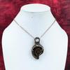Ammonite Fossil Pendant Copper Wire Wrapped Pendant Rainbow Moonstone Pendant Gemstone Copper Wire Jewelry Anniversary Gift Handmade Pendant