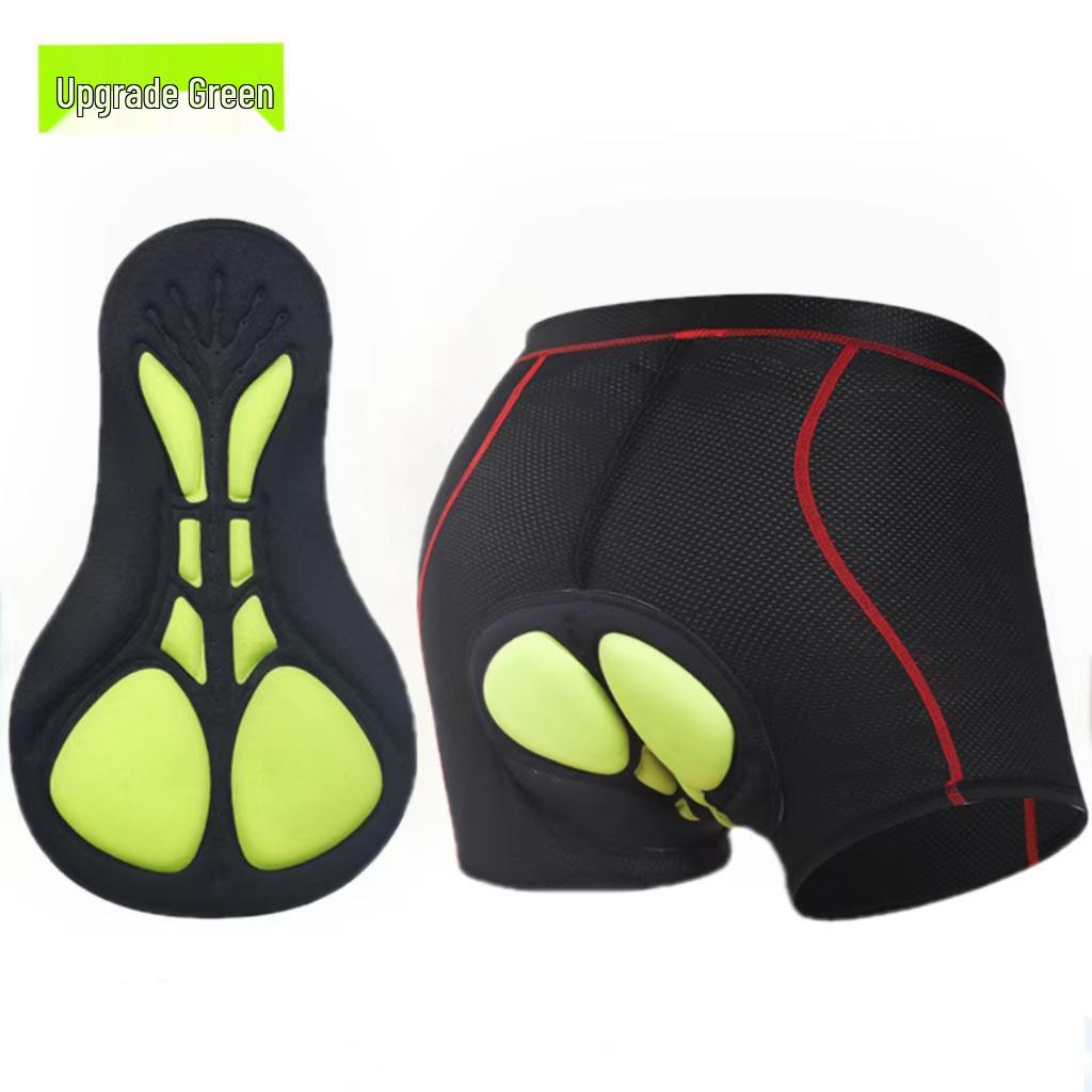Shock-Absorbing Silicone Mountain Bike Underwear - Breathable, Quick-Dry, Padded Cycling Shorts.