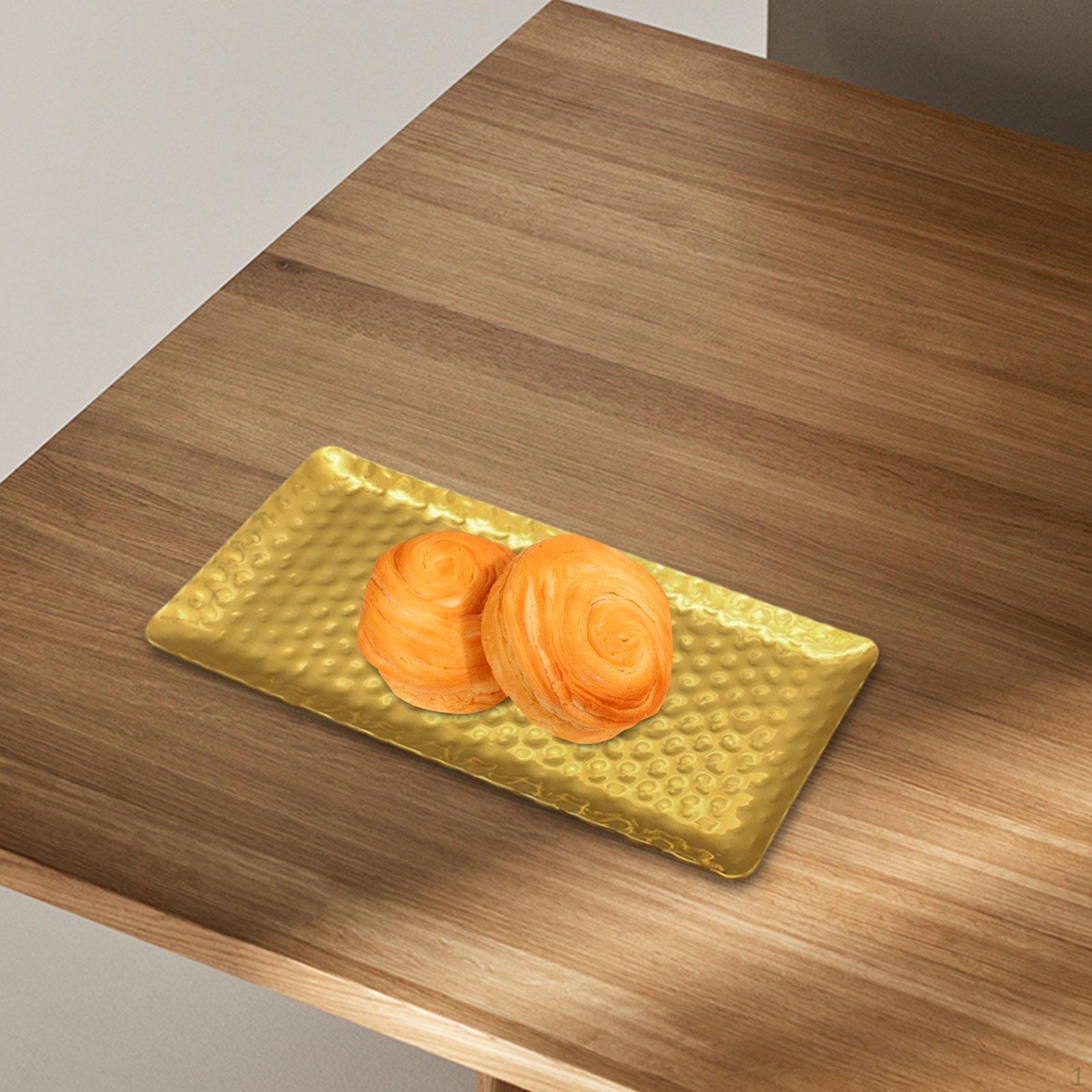 -Поднос-органайзер, сервировочный поднос из нержавеющей стали, нескользящий декоративный поднос, подносы для ванной комнаты, столовая