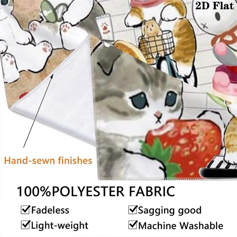 Cozy Cartoon Cats Pattern Home Decor Tapestry, Wall Hanging, Decorative RV Wall Cloth.ZGT0914370