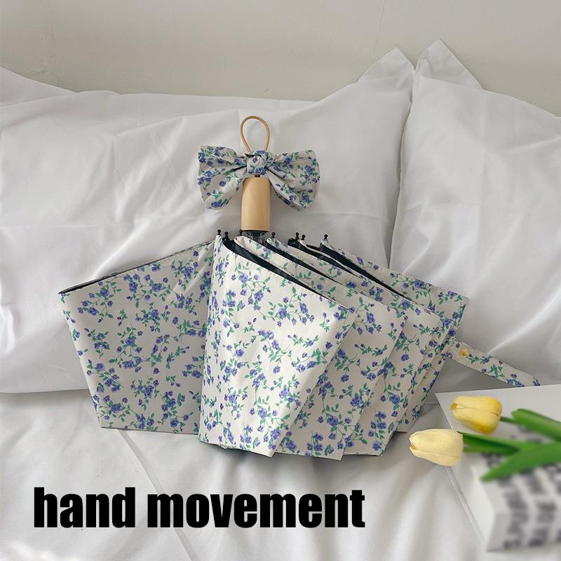 

Сломанный цветок Полностью автоматический зонт от солнца Устойчивый к УФ-лучам Женский складной Двухцелевой зонт от солнца И для дождя, и для солнца 8K