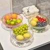 Creative Glacier Fruit PET Candy Plate High-foot Drain Fruit Plate Household Dried Fruit Plate Living Room Coffee Table Snack Plate