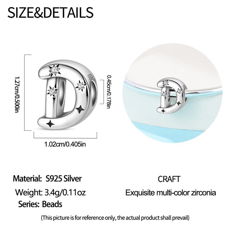 Copper Letter A-Z Alphabet Starlight Beads Diy Name Charms Fit Bracelets Necklace For Women Diy Pendant Making Jewelry