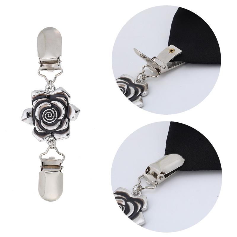 Luxe Retro Cardigan Collar Clip Brooch for Women