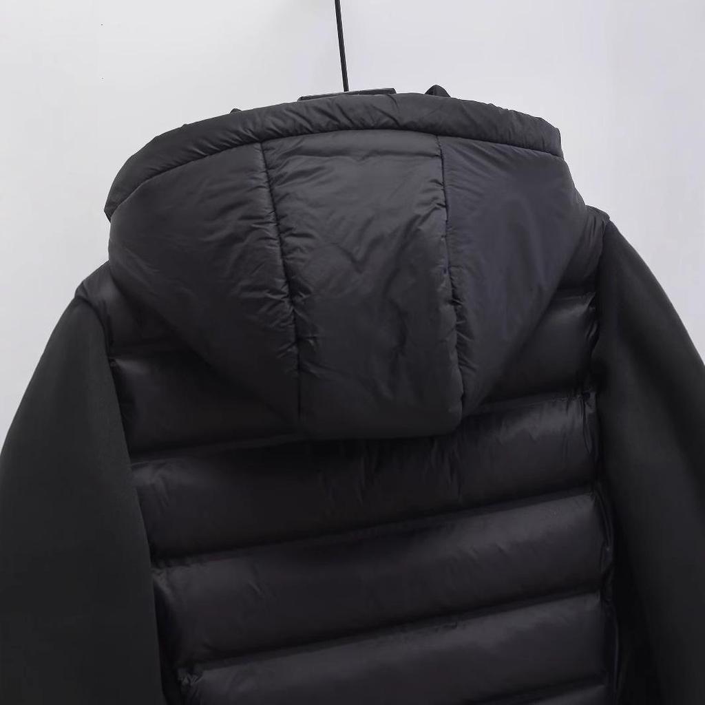 Dámská bavlněná bunda s kapucí a patchworkovými rukávy - Móda podzim/zima 2024 9614