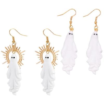 2 Paar Festival Specter Ohrringe Verspielter Halloween Hänge-Schmuck Benutzerfreundliche Legierungs-Accessoires für Kostüm-Event