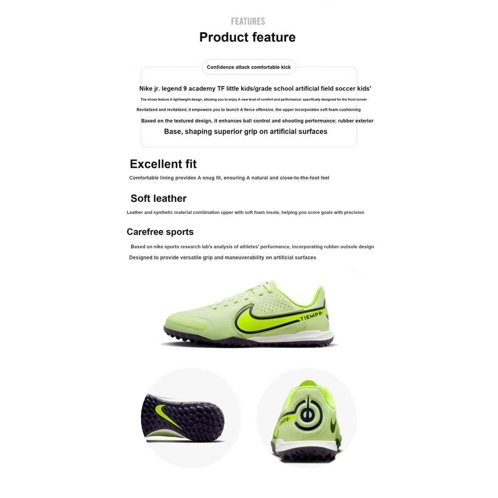 New Nike Tiempo Legend 9 Academy TF GS 'Luminous Pack' DA1328-705