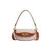 Harley 23 Classic Logo Saddle Bag Women Shoulder Bag Chalk Polished-Amber CR511-B4TXF