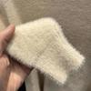Women's Turtleneck Sweater Faux Mink Women Solid Plush Thickened Warm Bottoming Shirts Basic Knitwear Thermal Pullovers