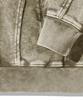 Felpa con zip oversized effetto distressed pigmentato Trillion [Kaki Chiaro]