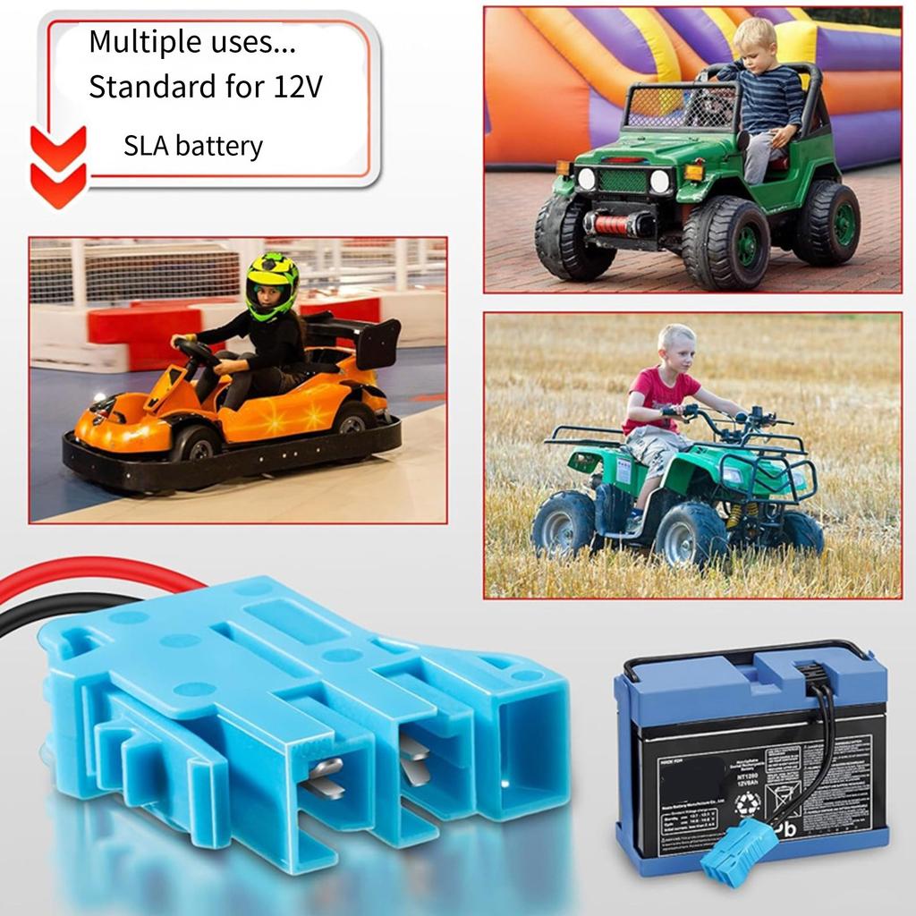 12AWG Hochleistungs-Verkabelungskabelbaum-Steckverbinder-Ersatzkits Wasserdicht für 12V SLA-Batteriebetriebenes Aufsitzspielzeugfahrzeug