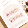 Sweet Pink Wearable Nails - Stereoscopic Ins Style with Fresh White Enhancements