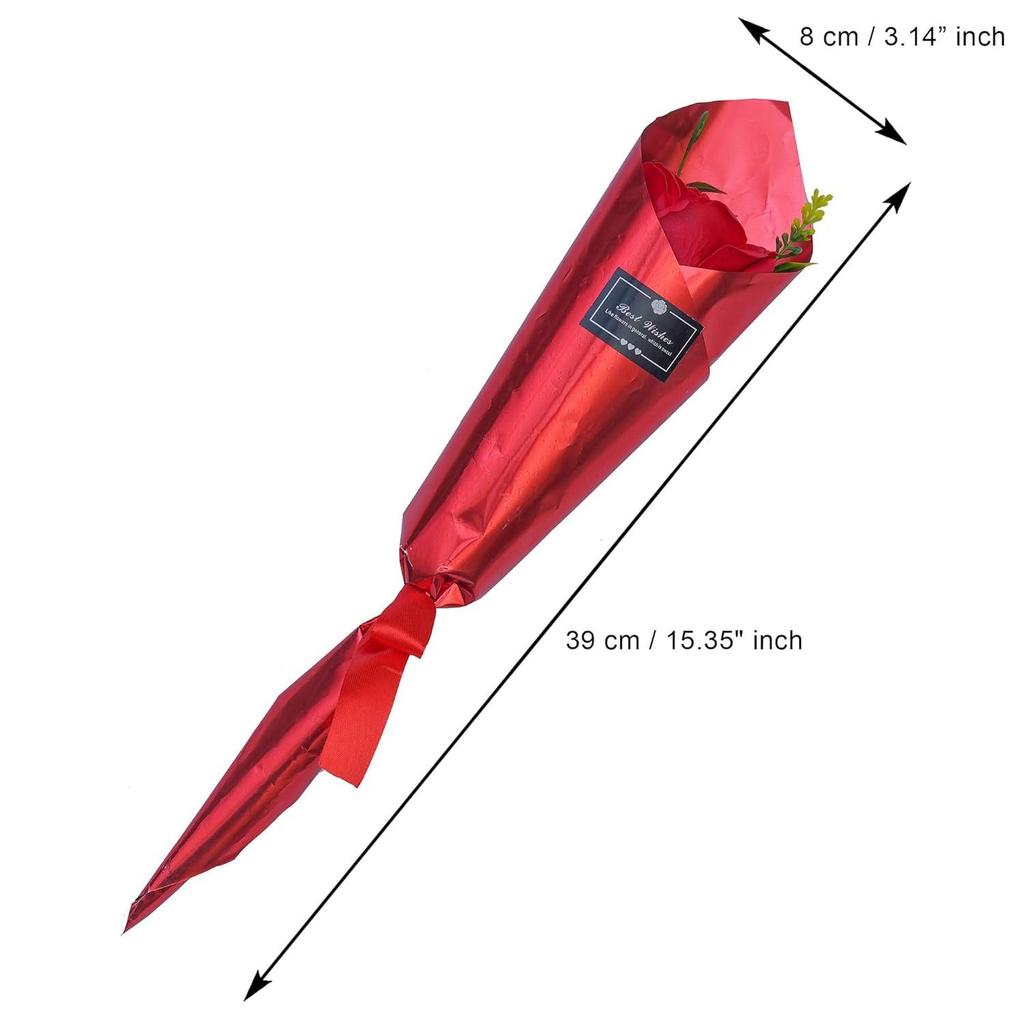 Beste Wünsche Künstliche Rose Blume Dekorative Schaustück Geschenk | Valentinstagsgeschenk für Freundin Freund | Valentinstag Dekoartikel