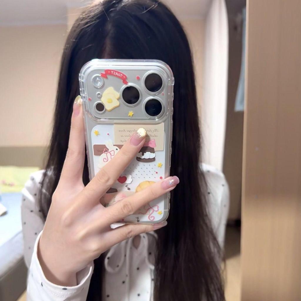 Niche Rabbit Apple 17Pro Max Drop-proof Phone Case for 14, 15, 16, 13Pro, 11 - Soft Space Shell