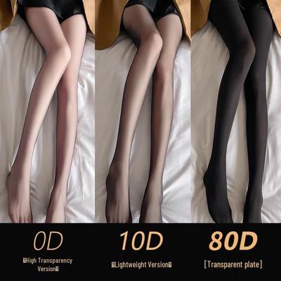 Silky Ultra-Thin Anti-Snag Black Stockings - Sexy Bare Leg Non-Slip Style for Spring/Autumn.