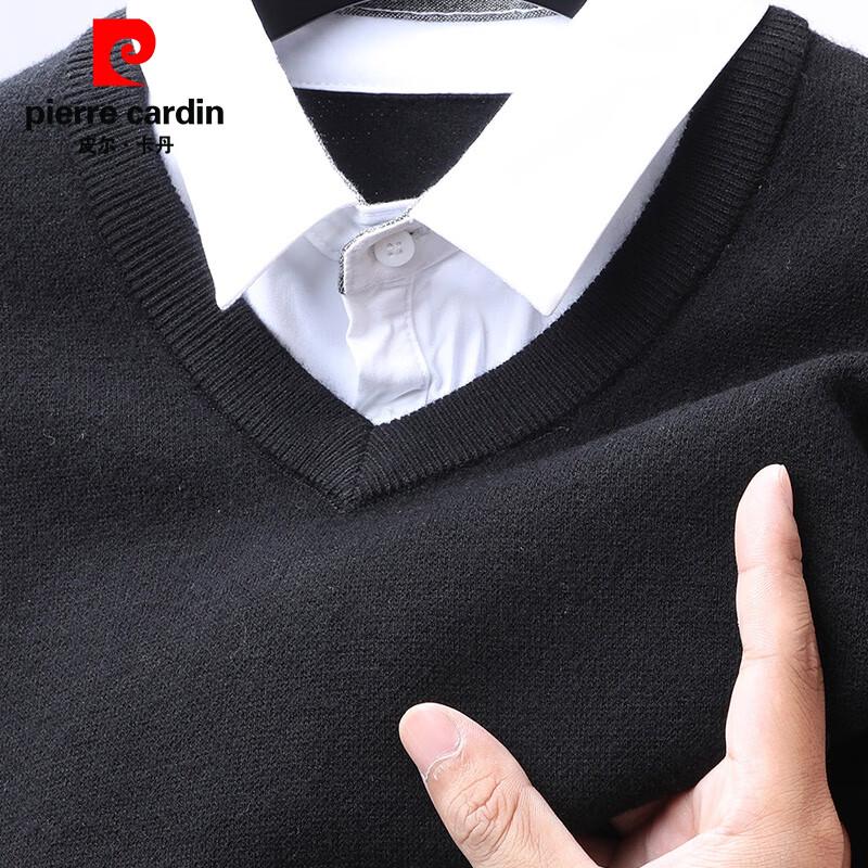 

Мужской свитер Pierre Cardin из 100% шерсти, имитирующий двойку, с V-образным вырезом M