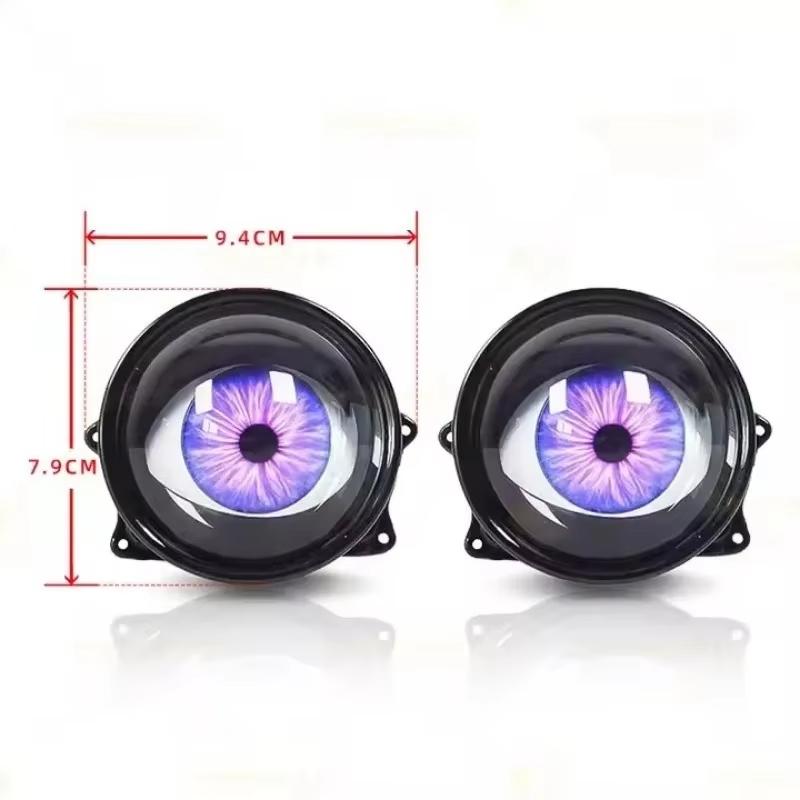 3 Inch Car Devil Eyes Lens Lights Dynamic Demon Headlight Assembly With Remote Control Car Retrofit Kits Auto Accessories
