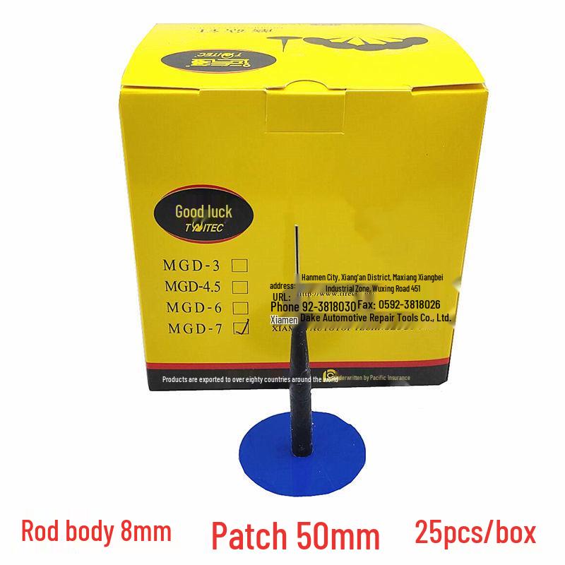 Mushroom Nail Tire Repair Plug & Patch Set for Vacuum Tires (3mm, 4.5mm, 6mm)