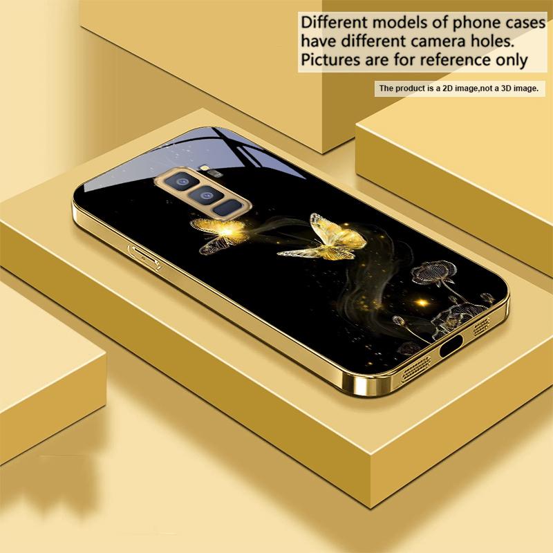 Winding golden light For Samsung Galaxy S20 FE S21 S22 S23 Plus S24 Ultra 25Ultra S21+ S9+ S22Plus Golden glass phone case
