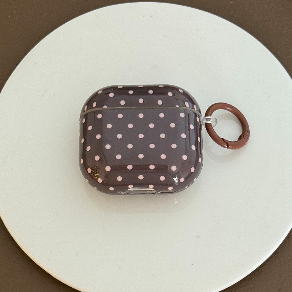 korea schattig stippen wit koffie glans zacht schokbestendig valbescherming hoesje voor apple airpods 1 2 3 4 pro 3 2 For AirPods 3