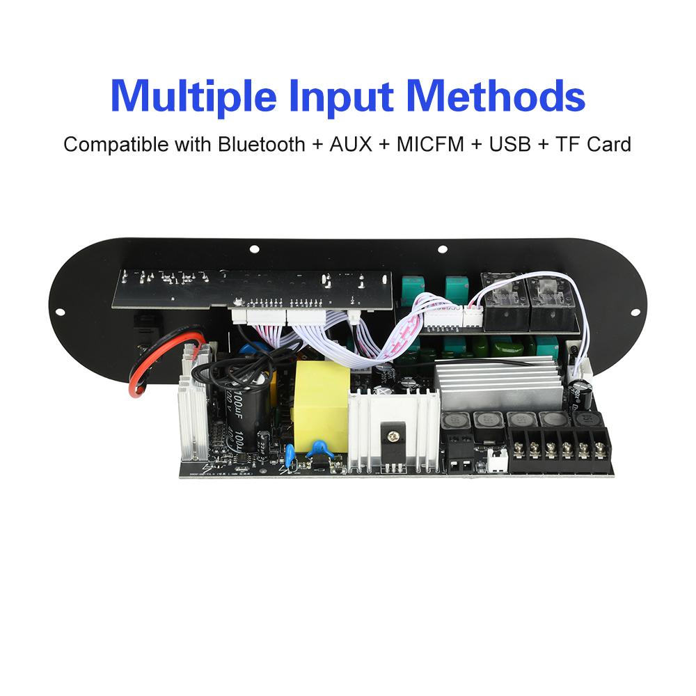 D800 2.1-Channel Bluetooth Amplifier Board 50W+50W+100W High-Power Output with Bluetooth 5.0 AUX+MIC FM+USB+TF Card