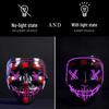 LED Luminous Halloween Cyberpunk V-Shaped Mask: Light-Up Festival Costume