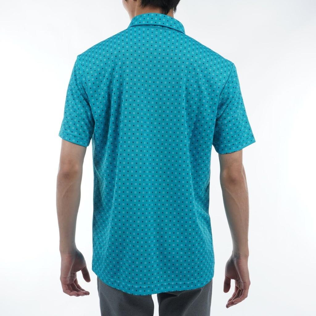 BRIDGESTONE Golf Men's AGM07A Short Sleeve Button-Down Golf Shirt, Size CB