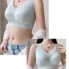 Big Breasts Show Small Underwear Women's Summer Thin Section Gathered Without Steel Ring Seamless Large Size Anti-glare and Anti-sagging Bra