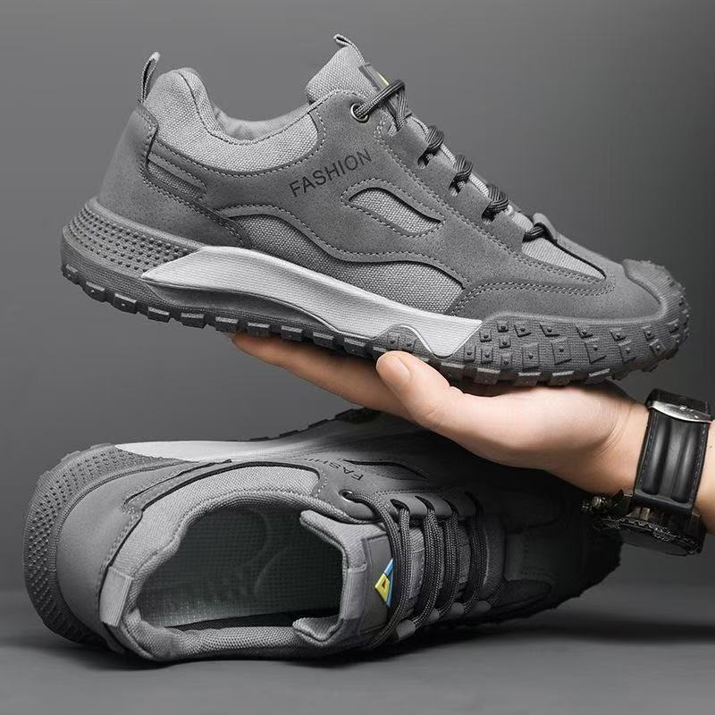 Men's Shoes New Men's Casual Sneakers Breathable Thick-soled Work Shoes Trendy Versatile Men's Single Shoes