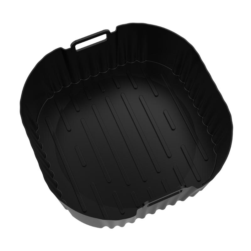 2PCS Square Cooking Mats Oven Safe Grilling Mats Silicone Texture Air Fryers Bowl Suitable for Kitchen Baking Use