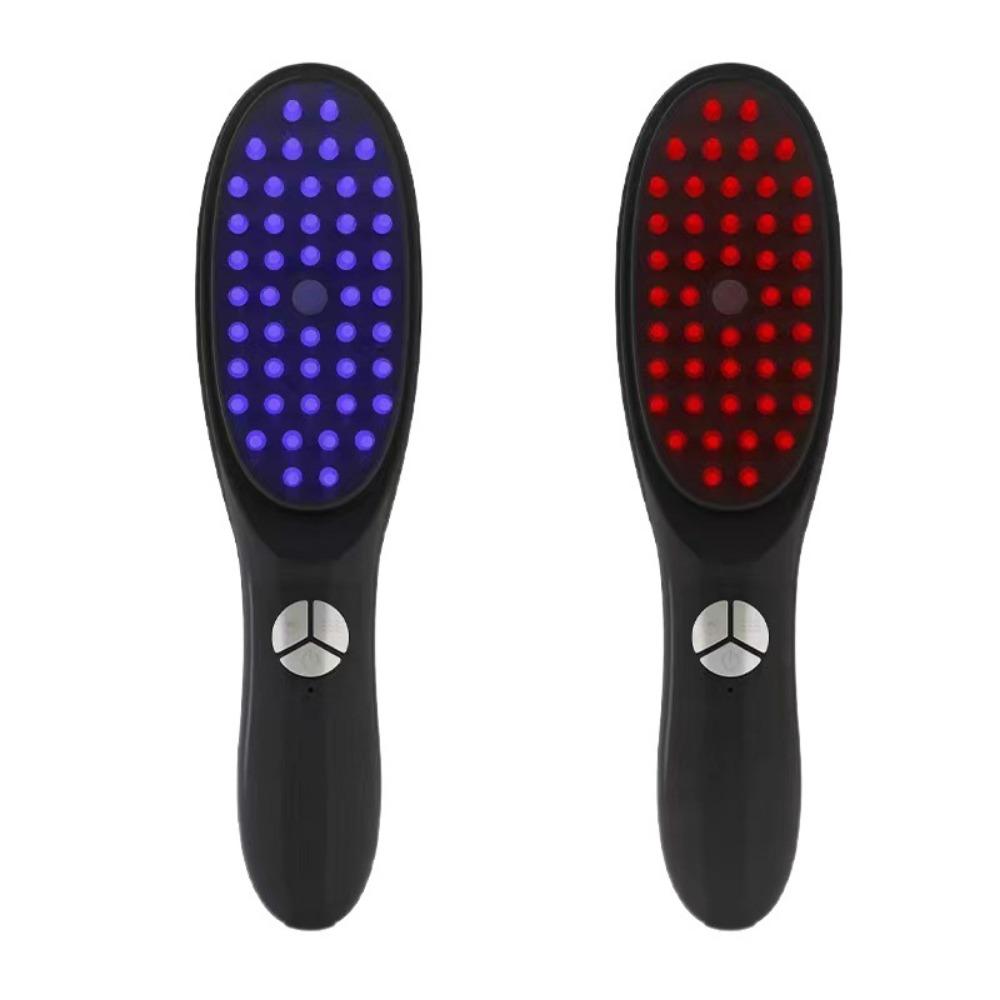 Red Light Blue Light Scalp Massager Ultrasonic Vibration Spray Massage Comb Gift for Girlfriend