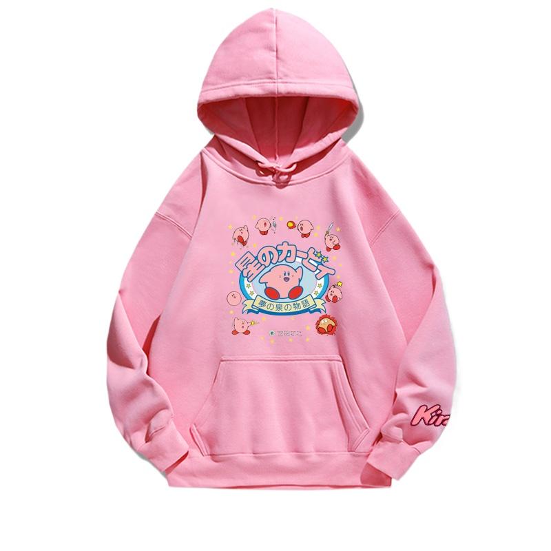 

MNISO Kirby Cartoon Anime periphery Толстовки для мамы и дочки весной и осенью Новый стиль милые толстовки для родителей и детей 100 золотой