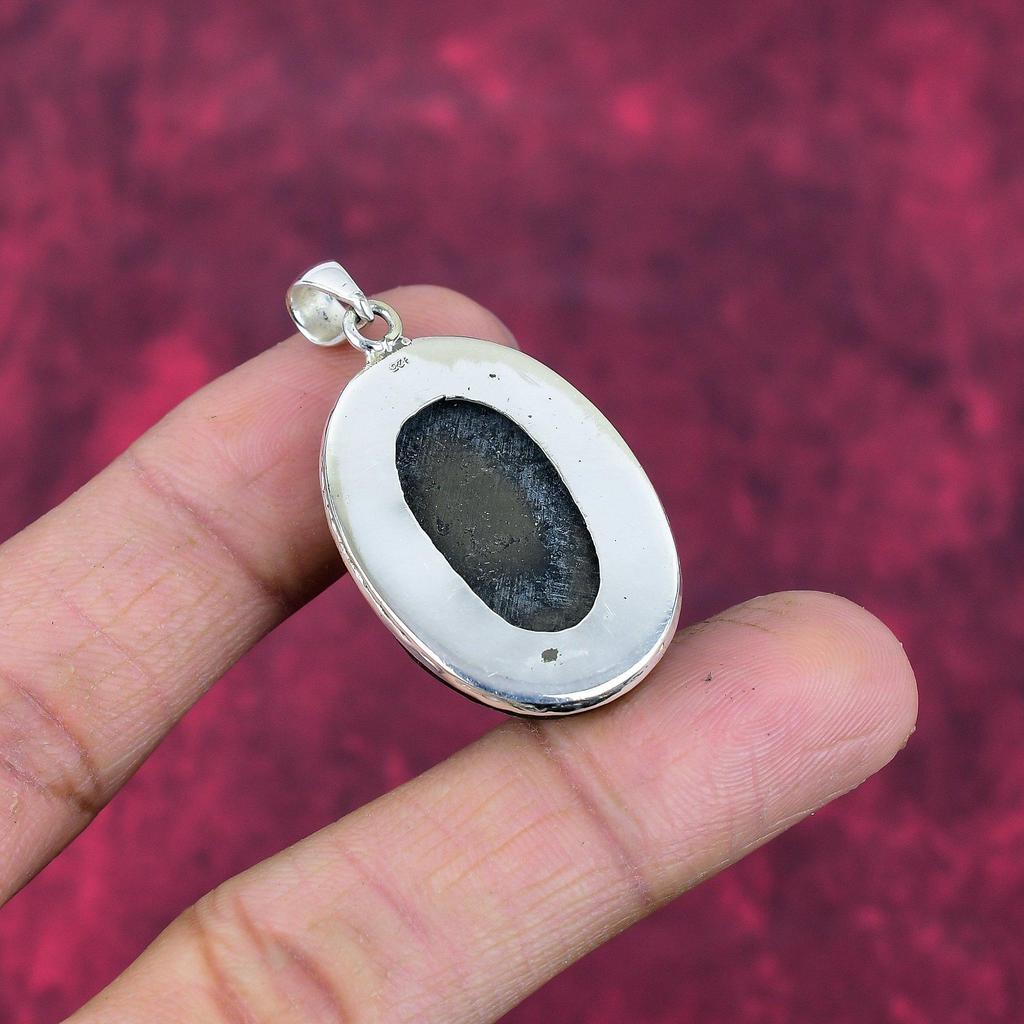 Abalone Shell 925 Solid Sterling Silver Pendant, Handmade Gemstone Pendant Jewelry, Gifts For Wife Brand New Pendant