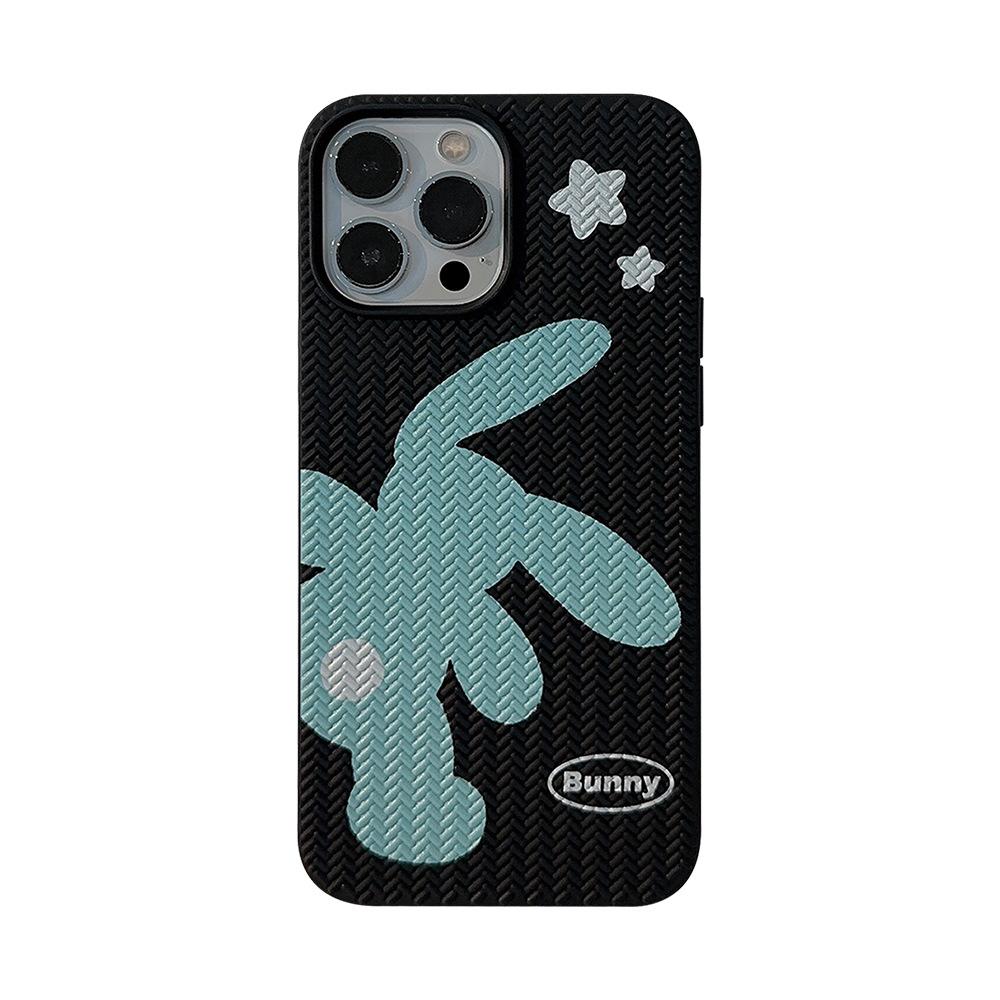 The minimalist rabbit phone case is suitable for iPhone 13, iPhone 15, iPhone 16 Pro Max