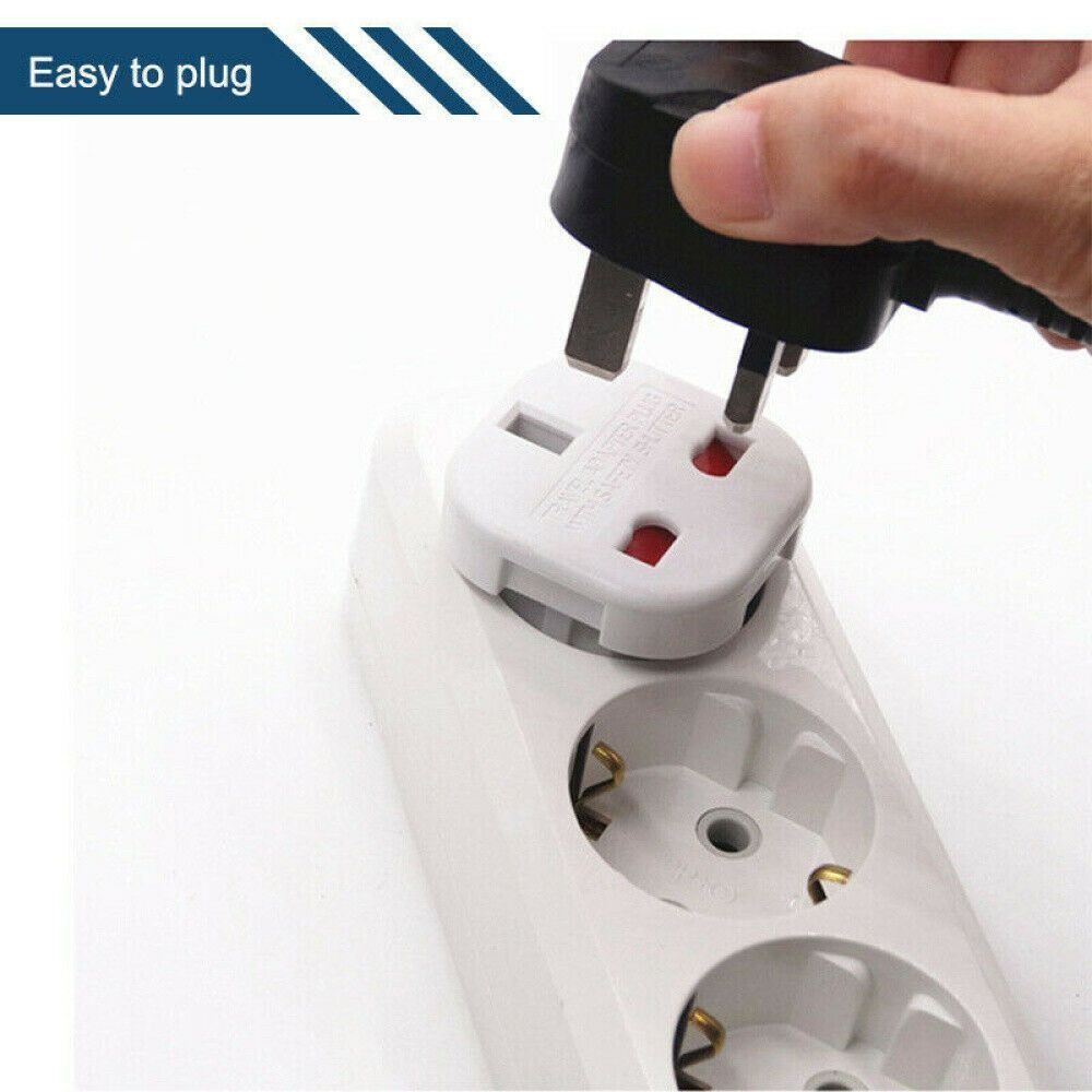 Power Charger UK To EU Converter Wall Socket Outlet Connector Universal Travel Adapter