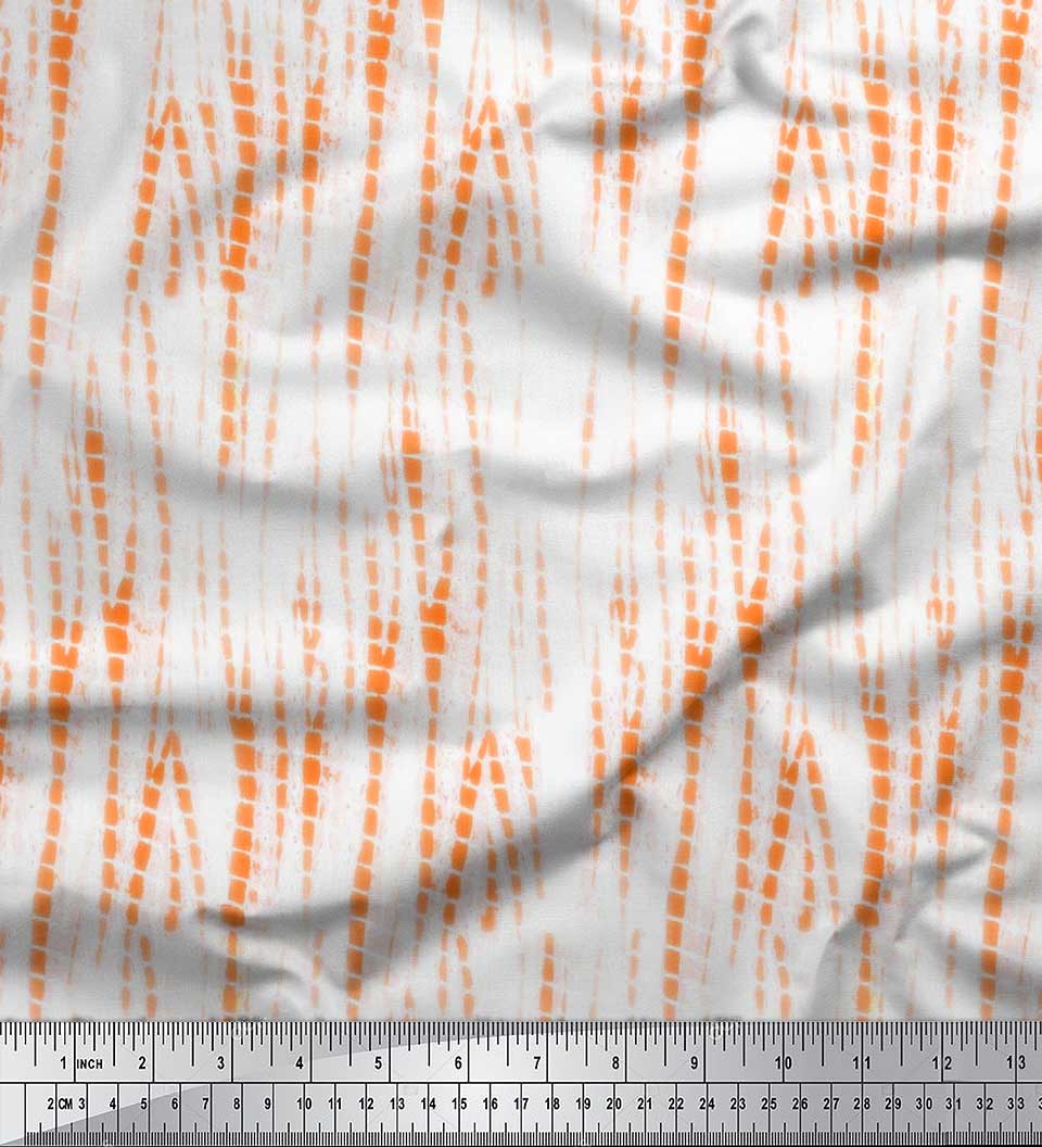 

Тканина Soimoi Японія Креп-сатин Тканина зі шкірою тварин Tie-Dye Принти на метри 42 дюйми 42 Inch Wide - Poly Crepe помаранчевий